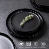 12-Piece Stoneware Dinner Plates Bowls Sets | Microwave & Dishwasher Safe | Non-Toxic| Stackable Matte Glaze Kitchenware for 4 - 3 of 4