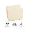 MyOfficeInnovations Manila File Folders Letter 2 Tab Assorted Positions 100/Box 116855 - 2 of 4