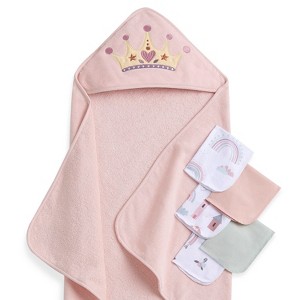 buybuy BABY by Evolur Secret Garden 6 pc Gift Set - Hooded Towel & 5pc Wash Cloths - 1 of 4
