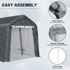 Aoodor 6 X 6 FT Heavy Duty Storage Shelter, Portable Shed Carport with Roll-up Zipper Door ,Waterproof and UV Resistant - 2 of 4