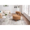 Lyngins Teddy Accent Chairs with Curved Backrest,Upholstered Armless Chairs for Living Room,Bedroom - 2 of 4