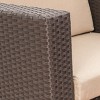 Puerta Wicker Club Chair - Dark Brown/Beige - Christopher Knight Home - 3 of 4