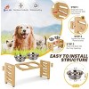 Elevated Bamboo Dog Bowl Stand with Adjustable Height Stainless Steel Bowls - 3 of 3
