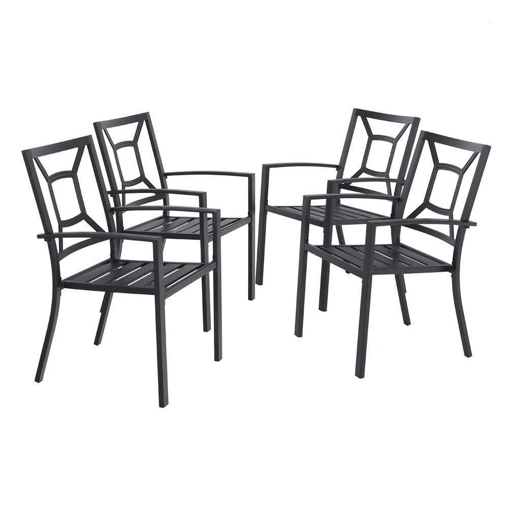 4pc Outdoor Stackable Bistro Chairs Captiva Designs