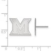 Black Bow Jewelry 10k White Gold Miami Redhawks NCAA Post Earrings - 2 of 3