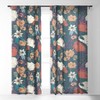 Bluelela Botanical Pattern Single Panel Sheer Window Curtain - Deny Designs - image 2 of 4