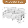Modern Loveseat Sofa 59" Sofa Couch 2-Seater Sofa with Flexible USB Ports , Unique Cylindrical Armrests - Leovsnove - 3 of 4