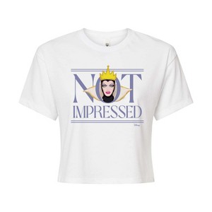 Women's - Disney Villains - Not Impressed Cropped Graphic T-Shirt - 1 of 4