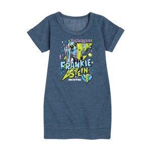 - Mattel - Frankie Stein Voltageous Graphic Short Sleeve Fleece Dress - 1 of 4