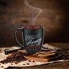 KOVOT Good Morning  Hottie Coffee Mug | 18-Oz Ceramic Tea Cup - Stylish Black with Hot Red Interior - 4 of 4