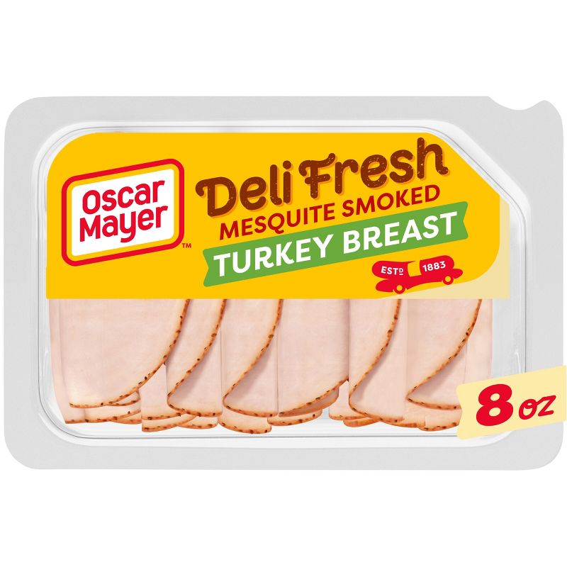 Oscar Mayer Deli Fresh Mesquite Smoked Turkey Breast Sliced Lunch Meat - 8oz, 1 of 10