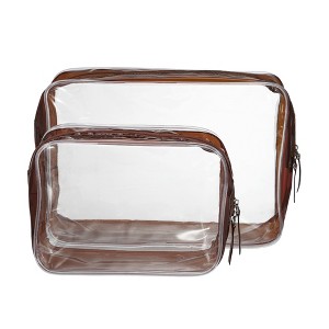 Unique Bargains Women's Waterproof Business Travel Makeup Bags 2 Pcs - 1 of 4