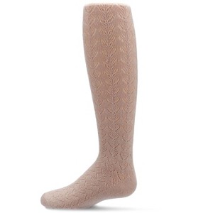 Memoi Toddler Shimmer Pointelle Cotton Tights - 1 of 3
