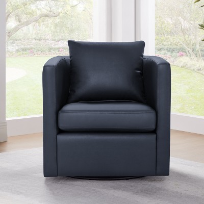 NicBex Performance Fabric Swivel Barrel Chair Modern 360-Degree Rotating Accent Chair for Living Room, Office, Lounge