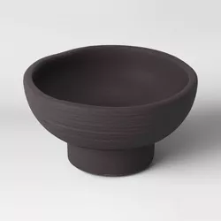 Modern Footed Bowl Dark Gray - Threshold™