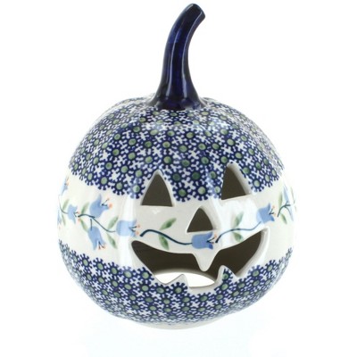 Blue Rose Polish Pottery L021 Manufaktura Small Pumpkin Luminary
