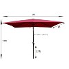 Maria 6x9 ft uv-cut Patio Cantilever Umbrella with Crank and Push Button Tilt without flap, Outdoor Furniture - Maison Boucle - 3 of 4