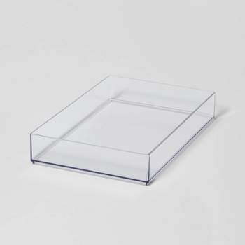 clear plastic narrow tray acrylic small