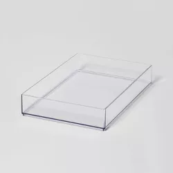 Large 12" x 8" x 2" Plastic Organizer Tray Clear - Brightroom™