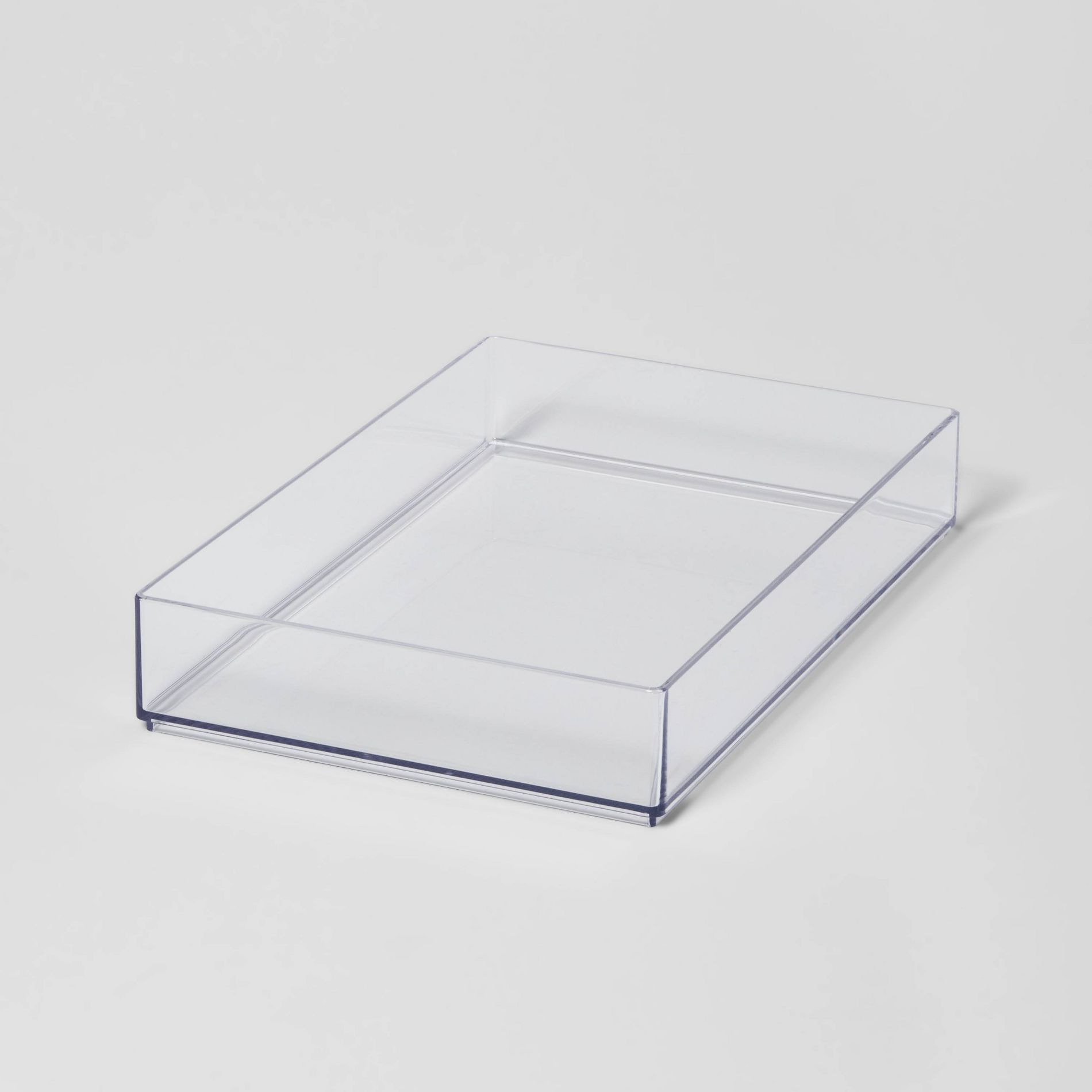 Large 12" x 8" x 2" Plastic Organizer Tray Clear - Brightroom™: Bathroom Acrylic Organizer Bin