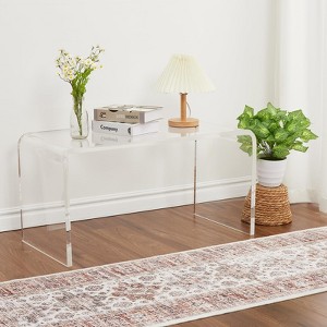 2025 New Update Acrylic Coffee Table, U-Shaped Clear Acrylic End Table - 1 of 4