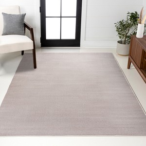 JONATHAN Y Cole Modern Minimalist Pinstripe High-Low Area Rug - 1 of 4