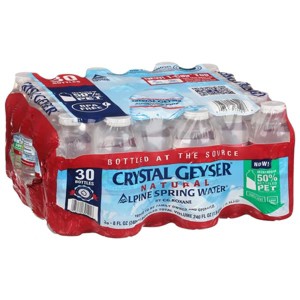 Crystal Geyser, Alpine Spring Water Natural - 8 Fl Oz Bottle (pack Of 30) - 1 of 1
