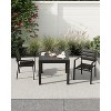 Aluminum 31"-63" Extendable Outdoor Dining Table Set for 4-6 Person, Expandable Patio Table with Aluminum Slat for Backyard, Deck - 3 of 4
