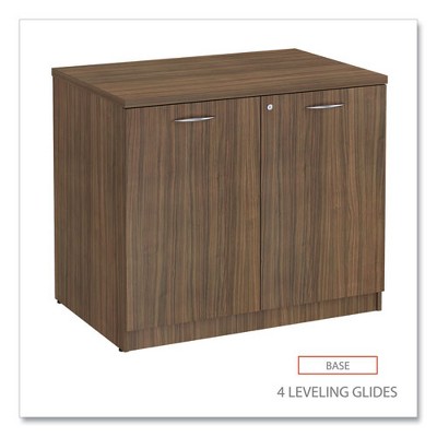 Modern Walnut Lockable Office Storage Cabinet with Adjustable Shelving