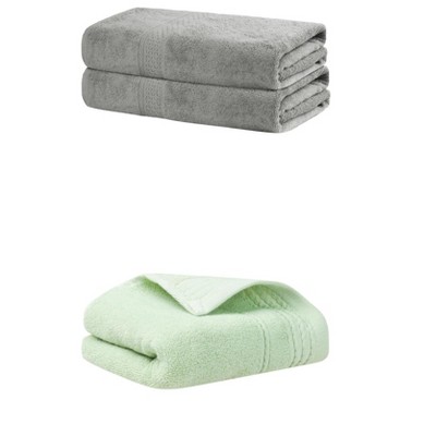 REGALWOVEN Cotton Absorbent Soft Bath Hand Cloths Towels 2 Piece Sets