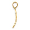 Black Bow Jewelry 14k Yellow, White or Rose Gold Awareness Ribbon Pendant, 12mm - 2 of 4