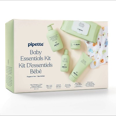 Pipette Baby Essentials Bath And Body Gift Set Kit - 6pc