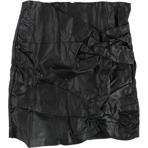 GUESS Womens Knotted Faux Leather Mini Skirt - 1 of 2