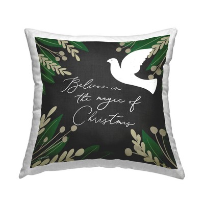 Stupell Industries Magic of Christmas White Dove Holiday Botanicals
