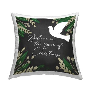 Stupell Industries Magic of Christmas White Dove Holiday Botanicals - 1 of 3