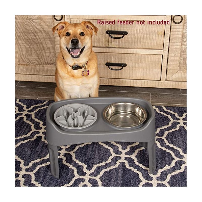 Leashboss Slow Feed Dog Bowl Insert for Raised Pet Feeders, Maze Food Dish for S, M, L, XL Breeds, 4 of 6