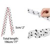 Allegra K Women's Skinny Silky Polka Dots Waistband Narrow Neck Scarf 2Pcs - 3 of 4