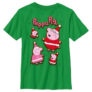 Boy's Peppa Pig Christmas Gingerbread Cookies T-Shirt - 1 of 4