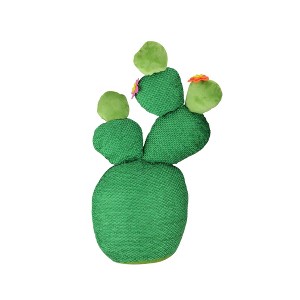 Northlight 15" Plush Cactus Artificial Plant Table Top Decoration - Green - 1 of 3