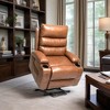 Large Electric Power Lift Recliner Chair for Elderly, 21¡± Seat Width, PU Leather Sofa with Vibration Massage, Lumbar Heat, Cup Holders & Side Pocket - 2 of 4