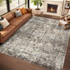 Soft Boho Vintage Low Pile Washable Large Indoor Area Rug for Living Room Bedroom Dining Room - 2 of 4