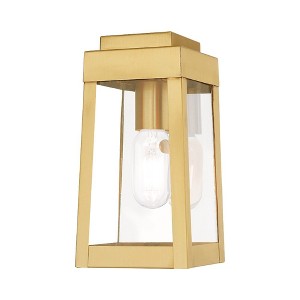 Livex Lighting Oslo 1 - Light Wall Light in  Satin Brass - 1 of 2