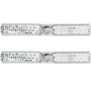 INSPIRE CHIC Women's Skinny Elastic Sequins Decor Stretchy Waist Belts for Dresses 2 Pcs 25.19" - 1 of 4