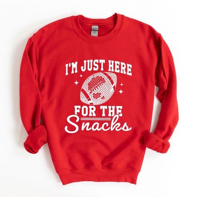 Simply Sage Market Women's Graphic Sweatshirt I'm Just Here For The Snacks Disco