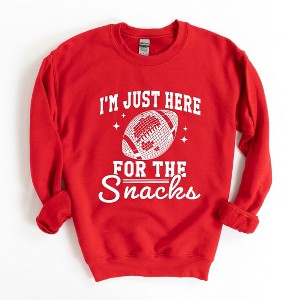 Simply Sage Market Women's Graphic Sweatshirt I'm Just Here For The Snacks Disco - 1 of 4