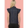 Women's Flutter Sleeve Denim Jacket - Fate - 2 of 2