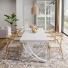 78-inch Rectangular Dining Table for 6-8, Large Wood Farmhouse Dinner Table with Heavy Duty Metal Legs - 2 of 4
