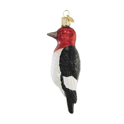 Old World Christmas 5.0 Inch Red-Headed Woodpecker Ornament Bird Tree Ornaments