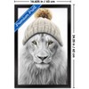 Trends International Sasha - Lion In Winter Framed Wall Poster Prints - 3 of 4