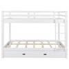 Whisen Wooden Queen Size Bunk Bed Frame with Guard Rails, Space-Saving Design - 4 of 4